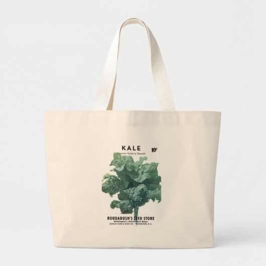 Kale, Roudabush's Seed Store Grote Tote Bag (Voorkant)