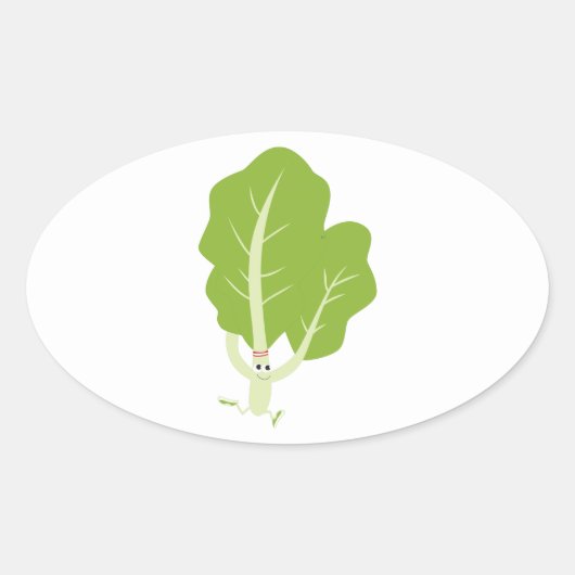 Kale Runner Ovale Sticker (Voorkant)