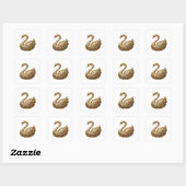 Kale Silver Gouden Zwaan Sticker Kunst (Vel)