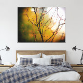 Kale takken in nevel canvas afdruk (Insitu (Slaapkamer))