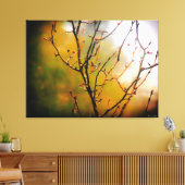 Kale takken in nevel canvas afdruk (Insitu (Woonkamer))