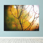 Kale takken in nevel canvas afdruk (Insitu (Houten vloer))