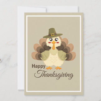 Kale Thanksgiving Eenvoudig Schattig Kleurrijk Car Feestdagenkaart