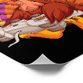 Kale thanksgiving kalkoen gamer jongens kinderen t poster (Hoek)