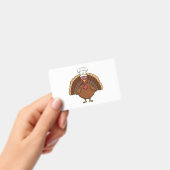 Kale turkey cartoon thanksgiving badge (Handheld)