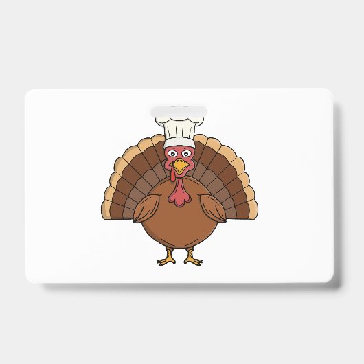 Kale turkey cartoon thanksgiving badge (Voorzijde)