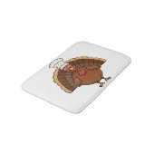 Kale turkey cartoon thanksgiving badmat (Gekanteld)