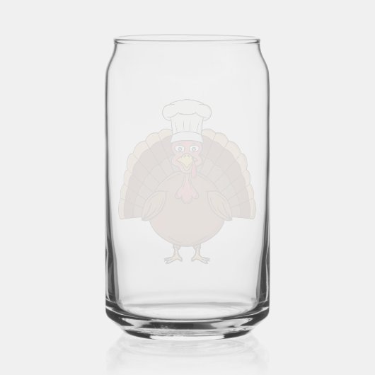 Kale turkey cartoon Thanksgiving Blikvorm Glas (Voorkant)