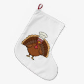 Kale turkey cartoon thanksgiving grote kerstsok (Voorkant (Hangend))