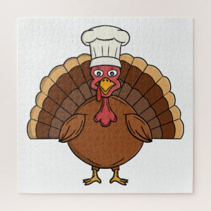 Kale turkey cartoon Thanksgiving Legpuzzel