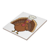 Kale turkey cartoon thanksgiving tegeltje (Zijkant)