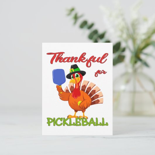 Kale turkey - Dankbaar voor Pickleball Briefkaart (Staand voorkant)
