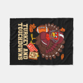 Kale turkey en touchdowns voetbal herfst mannen fleece deken (Voorkant (Horizontaal))