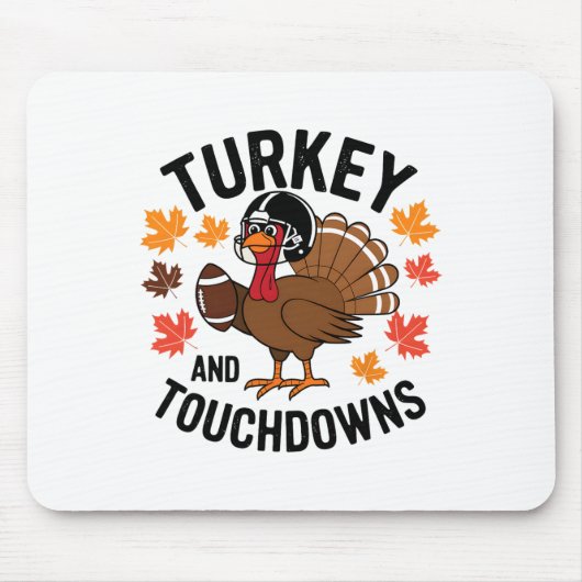Kale turkey en touchdowns voetbalspeler 2 muismat (Voorkant)
