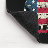 Kale turkey met Amerikaanse vlag Muismat (Hoek)