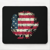 Kale turkey met Amerikaanse vlag Muismat (Voorkant)