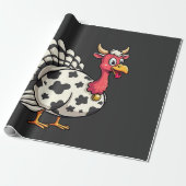 Kale turkey Moo Koe Hoof Grappige Herfst Familie Cadeaupapier (Uitgerold)