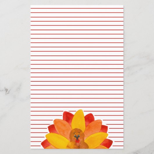 Kale turkey rode lijnen briefpapier (Voorkant)