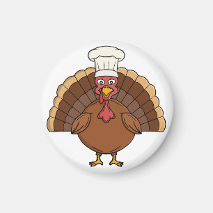 Kale Turkije Cartoon Thanksgiving Magneet