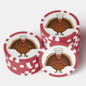 Kale Turkije Cartoon Thanksgiving Poker Chips (Opstapeling)