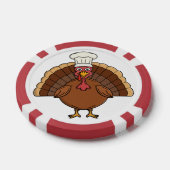 Kale Turkije Cartoon Thanksgiving Poker Chips (Enkel)