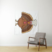Kale Turkije Cartoon Thanksgiving Wandkleed (In Situ (horizontaal))