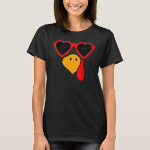 Kale Turkije Gezicht Pelgrim Thanksgiving Kostuum T-shirt