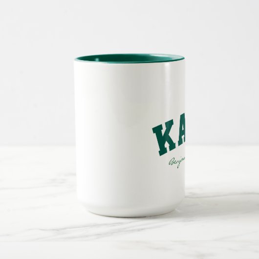 Kale University Custom Name Vegan Style Mok (Midden)