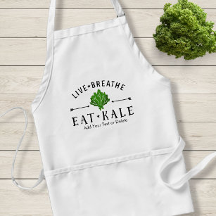 Kale Vegetarian Live Breathe Eat Kale Custom Standaard Schort