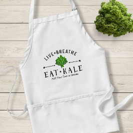 Kale Vegetarian Live Breathe Eat Kale Custom Standaard Schort