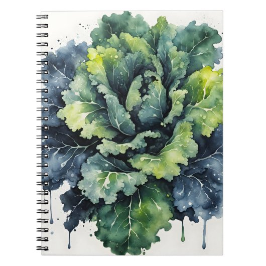 Kale - Watercolor flowers Notitieboek (Voorkant)