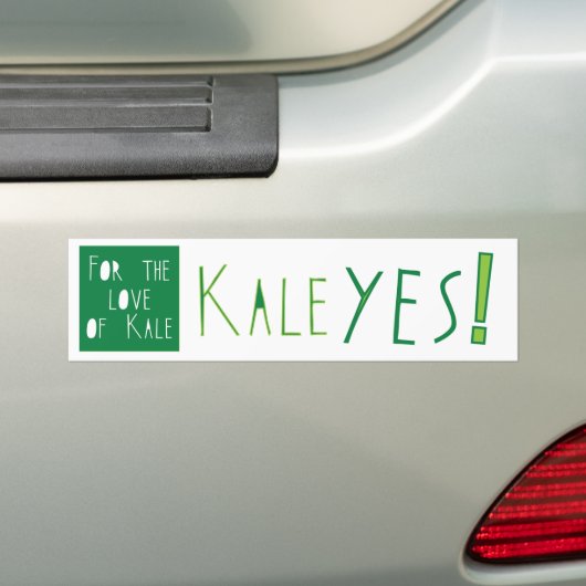 Kale Yes Bumpersticker (Op auto)