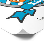 Kaleb boys K name betekenend oranje krest poster (Hoek)