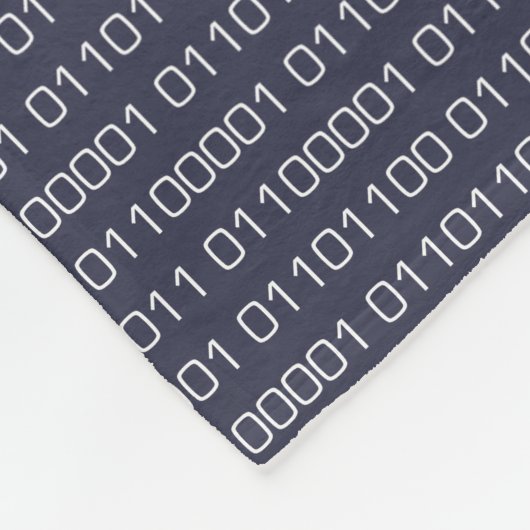 Kaleb in binaire code fleece deken (Hoek)