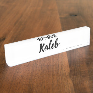 Kaleb Mannen naam, Naambordje
