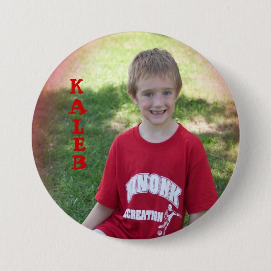kaleb ronde button 7,6 cm (Voorkant)