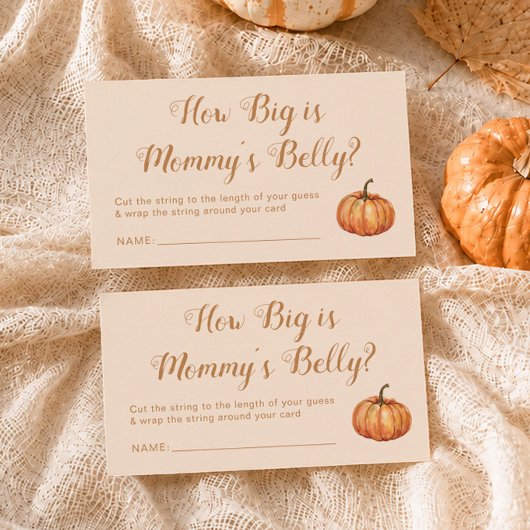 Kalebaby Shower Raad Hoe Groot Is Haar Buik Informatiekaartje