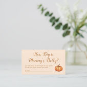 Kalebaby Shower Raad Hoe Groot Is Haar Buik Informatiekaartje (Staand voorkant)
