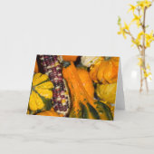 Kalebas- en maïs assortiment voedsel fotografie kaart (Gele Bloem)
