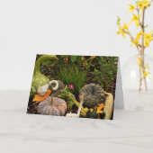 Kalebas en pompoen Digitale Kunstkaart Kaart (Gele Bloem)