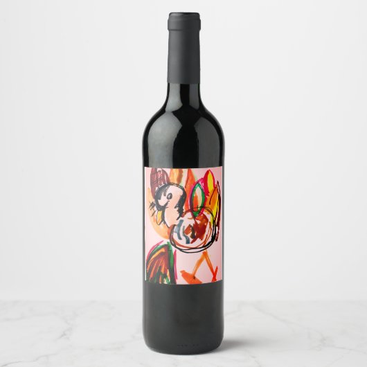 Kalebasblad Wijn Etiket (Voorkant)