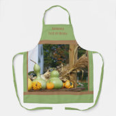 Kalebassen en korenstallen land Herfst gepersonali Schort (Voorkant)