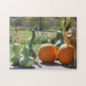 Kalebassen en pompoenen Herfst Uw foto toevoegen Legpuzzel (Horizontaal)