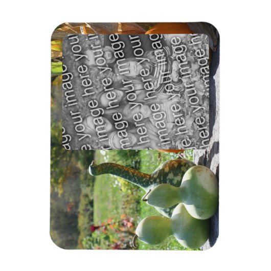 Kalebassen en pompoenen Herfst Uw foto toevoegen Magneet (Verticaal)