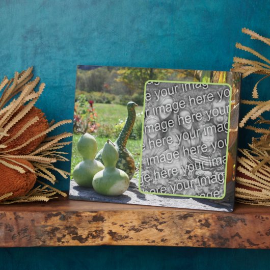 Kalebassen en pompoenen Herfst Voeg je eigen foto  Fotoplaat (Zijkant)