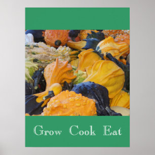 kalebassen-kweekkok eet Poster