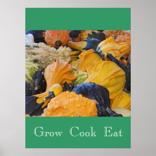kalebassen-kweekkok eet Poster (Voorkant)