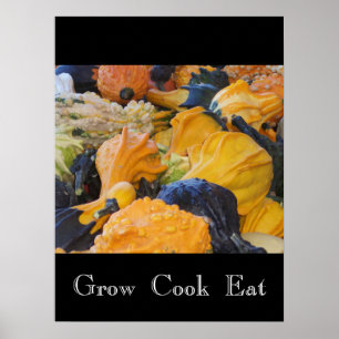 kalebassen-kweekkok eet Poster
