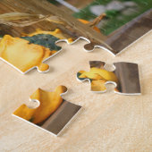 Kalebassen Maïsstengels Boerderij Stand Autumn Legpuzzel (Zijkant)