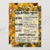 Kalebassen Pompoenen en Kat Halloween Feest Uitnod Kaart (Voorkant / Achterkant)